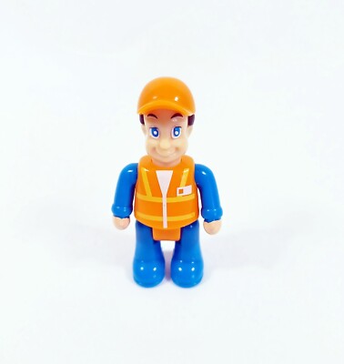 Fat Brain Toys Airplane Worker From Airport Playset Orange Vest