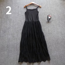 Women Midi Dress Extender Long Tank Floral Lace Trim Layered Camisole White Chic