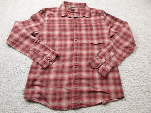 Under Armour Flannel Shirt Adult XL Red Gray Snap Front Mens Pocket Logo - Photo 1/15