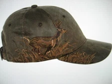 DRI-DUCK * WAXY-* DESIGN BUCK EMBROIDERED  RICHLY DETAILED NATURE SCENE free del