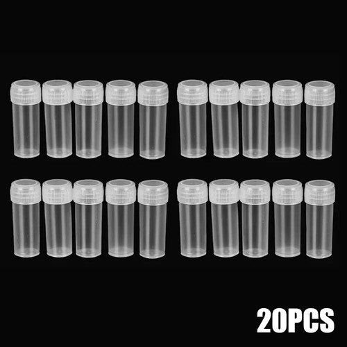 20Pcs 5ml Mini Plastic Bottles Sample Jar Containers For Pills Powder Capsule - - Picture 3 of 11
