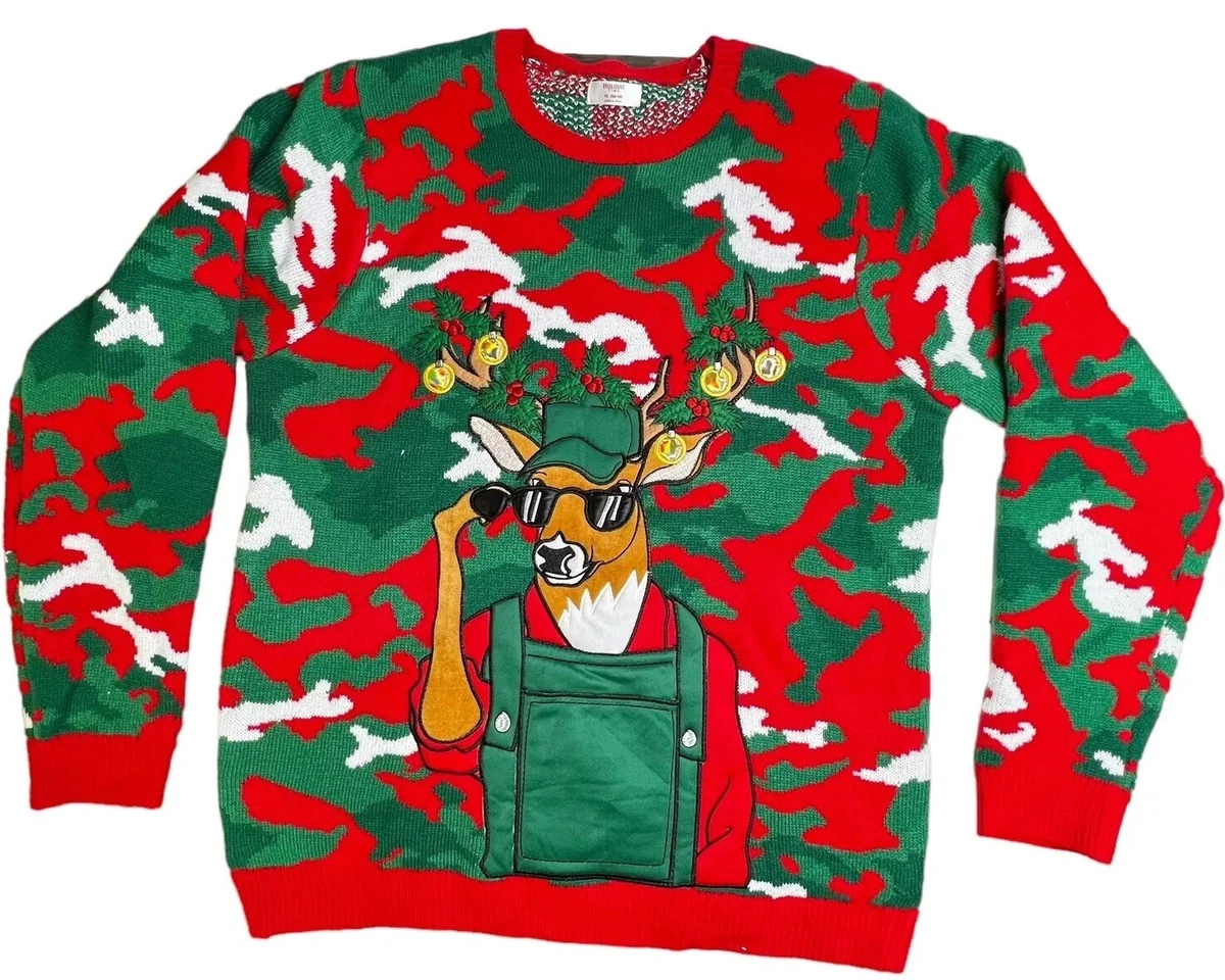 Ugly camo hot sale christmas sweater