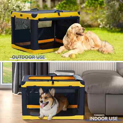 A4Pet Collapsible Travel Dog Crate Durable Steel Frame Lightweight 40 Inch- New