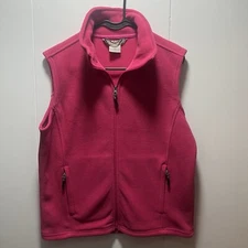 10,000 Feet Above Sea Level Pink Full Zip Pocket Vest Womens Size Medium NEW