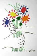 Bouquet of Peace Petite Fleurs by Pablo Picasso Art Wall Poster - POSTER 20x30