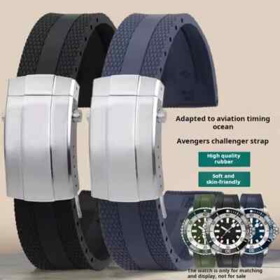 High Quality Silicone Watchband 22mm For Breitling Superocean Navitimer Avenger