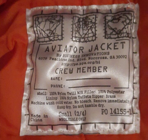 Kids Flight jacket U.S. AIR FORCE TOP GUN Size 2-4 Bomber Lockheed - Picture 4 of 5