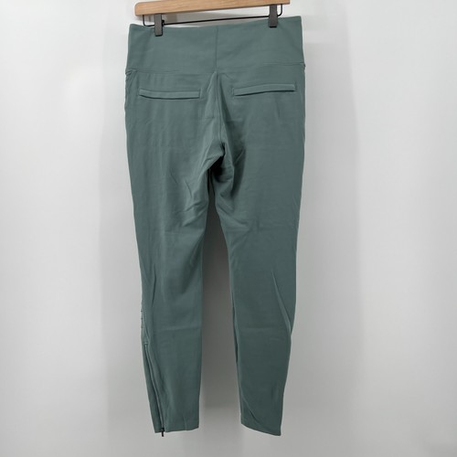 Athleta Women L Delancey Moto Tight Legging Sage Green Stretch High Rise Pockets - Picture 2 of 9