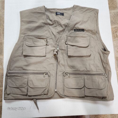Khaki Sports Vest Mens Sz XL Windsor Canadian Hunting Coosa County Clothiers  - Picture 1 of 11