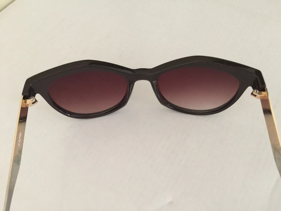 Gafas de sol Versace Capri V1969 ITALIA para mujer marco negro lentes degradadas de vino raras Foto 2 de 4