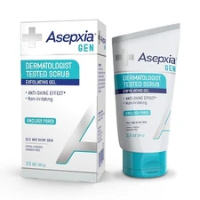 Asepxia GEN Facial Exfoliating Scrub Gel for Oily Skin with Anti-Shine Effect