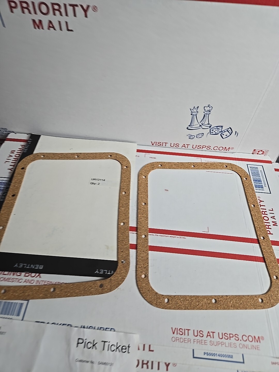 Rolls Royce Bentley UR13114 BRAKE FLUID RESERVOIR GASKET SET OF 2PCS NOS PART