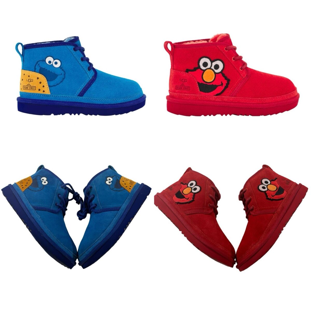 UGG X SESAME STREET Elmo Neumel Red/ Cookie Monster Blue UGG X SESAME STREET Elmo Neumel Red/ Cookie Monster Blue