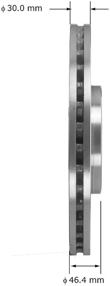 Rotor de freno de disco compatible con Mercedes-Benz CLK550 SLK55 AMG C55 AMG BENDIX 2002-2010 Foto 3 de 3