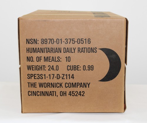 MRE Meal Cases - HUMANITARIAN DAILY RATION - RANDOM MENU - Date 10/2022 - Picture 38 of 88
