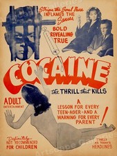 "Cocaine" 1930's Vintage Drug Movie Vintage Style Poster - 24x32