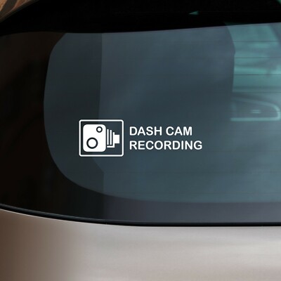 Dash Cam Recording Sticker Funny Window Decal CCTV Camera Vinyl | eBay