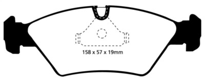 Ebc For 87-91 BMW M3 2.3 (E30) Redstuff Front Brake Pads