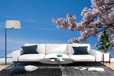 3D Sakura Fuji Mountain Self-adhesive Removable Wallpaper Murals Wall 14