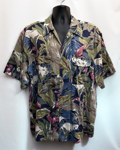 Camicia da campeggio vintage Reyn Spooner made in USA uomo XL cotone egiziano hawaiano floreale - Foto 5 di 14