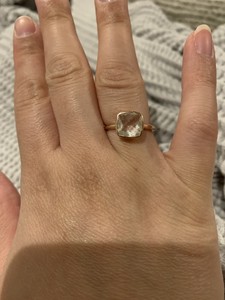 Quartz-Rose-Gold-Ring-Size-7-5-Plated