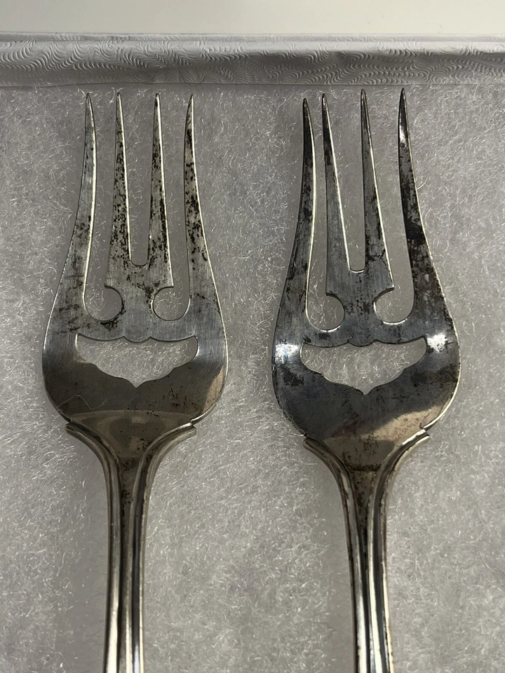 Tenedores de plata antiguos holandeses 1868 Adrianus Kuijlenburg Foto 4 de 4