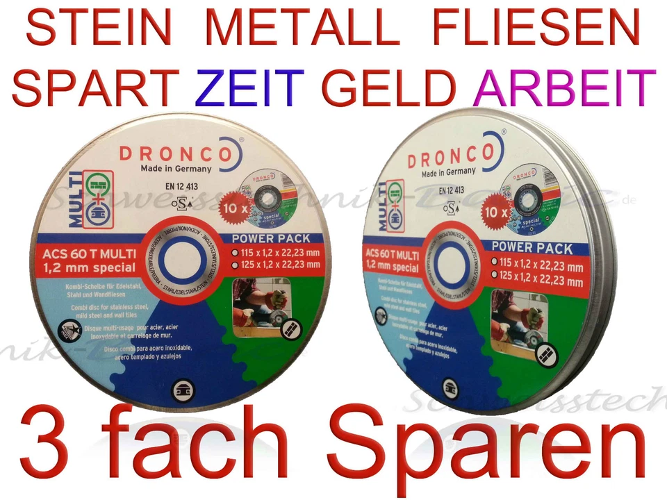 Spezial Trennscheiben ACS 46 / 60 T Multi Edelstahl Inox Stahl Stein Fliesen