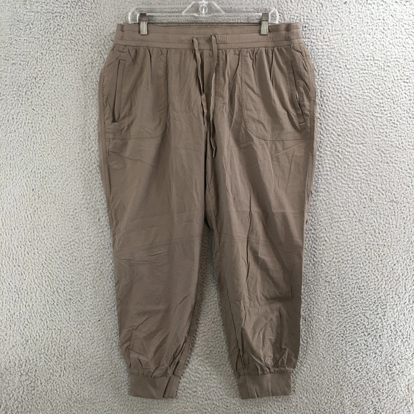 L.L.Bean Pants Mens XL Jogger Outdoor Elastic Waist Drawstring Casual Brown