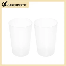 2Pcs Bathroom Toothbrush Tumblers Cup Set PP Cup Color Clear 4.52''x3.03''
