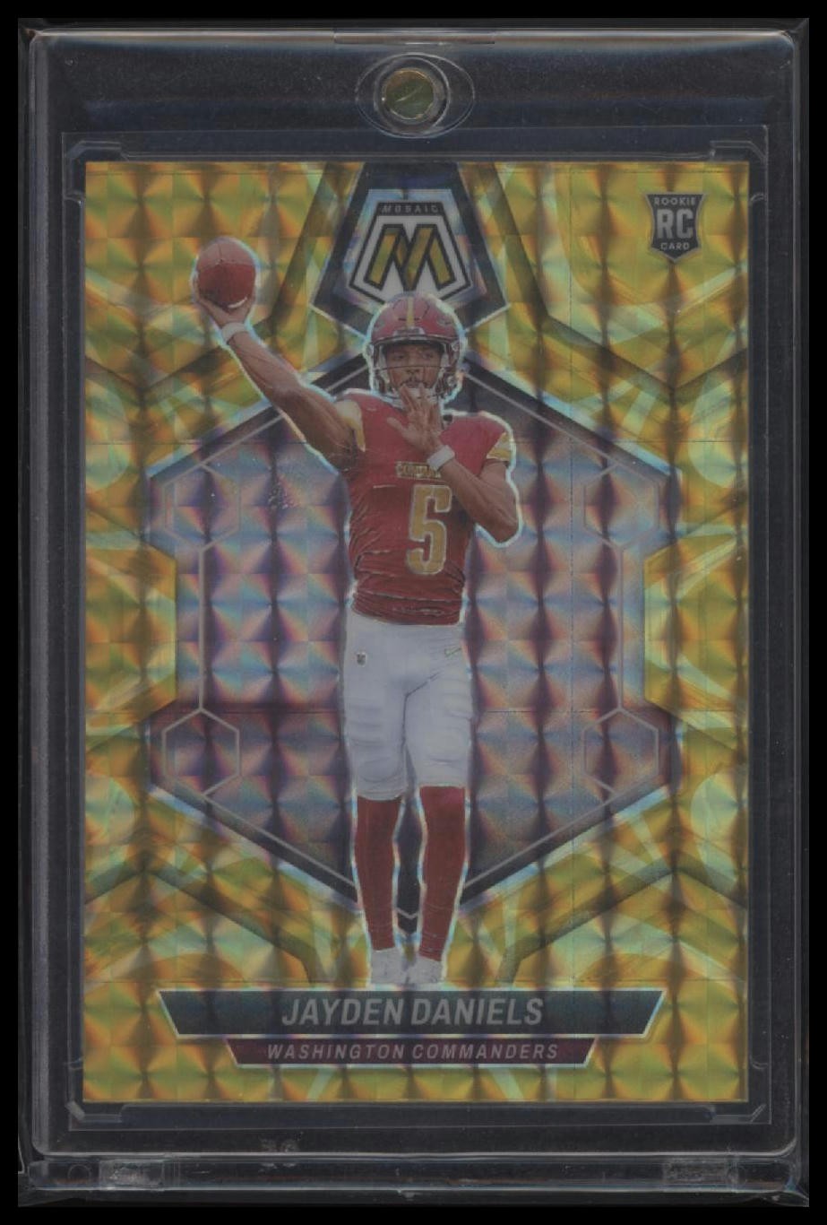 2024 Panini Mosaic #302 Jayden Daniels Mosaic Reactive Yellow
