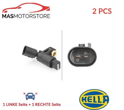 ABS SENSOR DREHZAHLFÜHLER PAAR VORNE HELLA 6PU 009 106-091 2PCS P NEU
