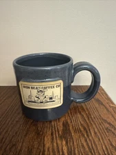 Rare! Iron Bean Coffee “WORK HARD" Labor Day Mug 194/225 Sunset Hill Stoneware