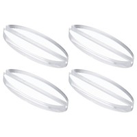 "4Pcs Klare AcrylstäNder FüR Oval Kartenhalter 80X30Mm Mit 1/8\" Schlitz"