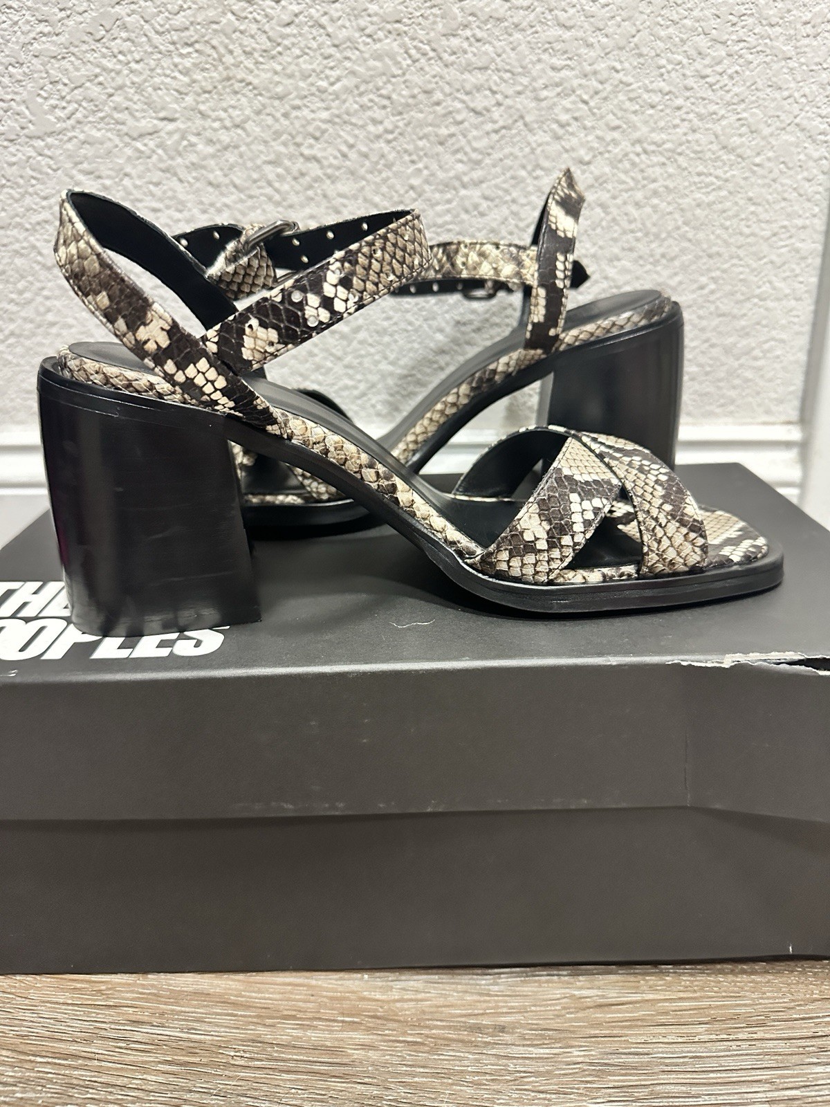 The Kooples Womens Python Square Toe Block Heel S… - image 2