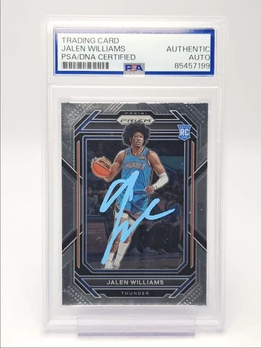 JALEN WILLIAMS 2021-22 PANINI PRIZM ROOKIE THUNDER RC AUTO PSA Q1722