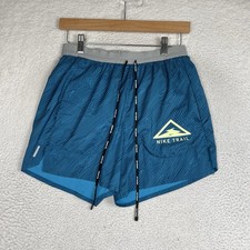 Nike Men  s Trail Running Shorts 5  DJ0589 460 Blue Size Medium