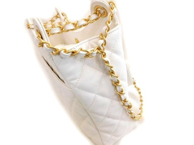 Chanel AS3690 Hobo Bag Leather White Gold Hardware N Chanel AS3690 Hobo Bag Leather White Gold Hardware N