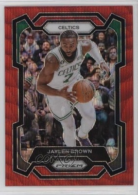 2023-24 Panini Prizm Ruby Wave Prizm Jaylen Brown #31 02v3