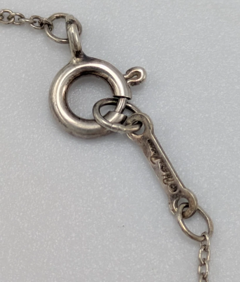 Collar Tiffany Paloma Picasso Hoja de Olivo Colgante Perla Plata de Ley Foto 4 de 4