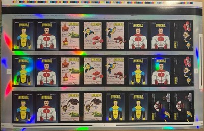 Keepsake Invincible S1 Holo Uncut Sheet (24 Cards With COA)