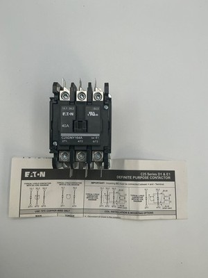 Eaton C25DNY164A Definite Purpose Contactor 3 Poles