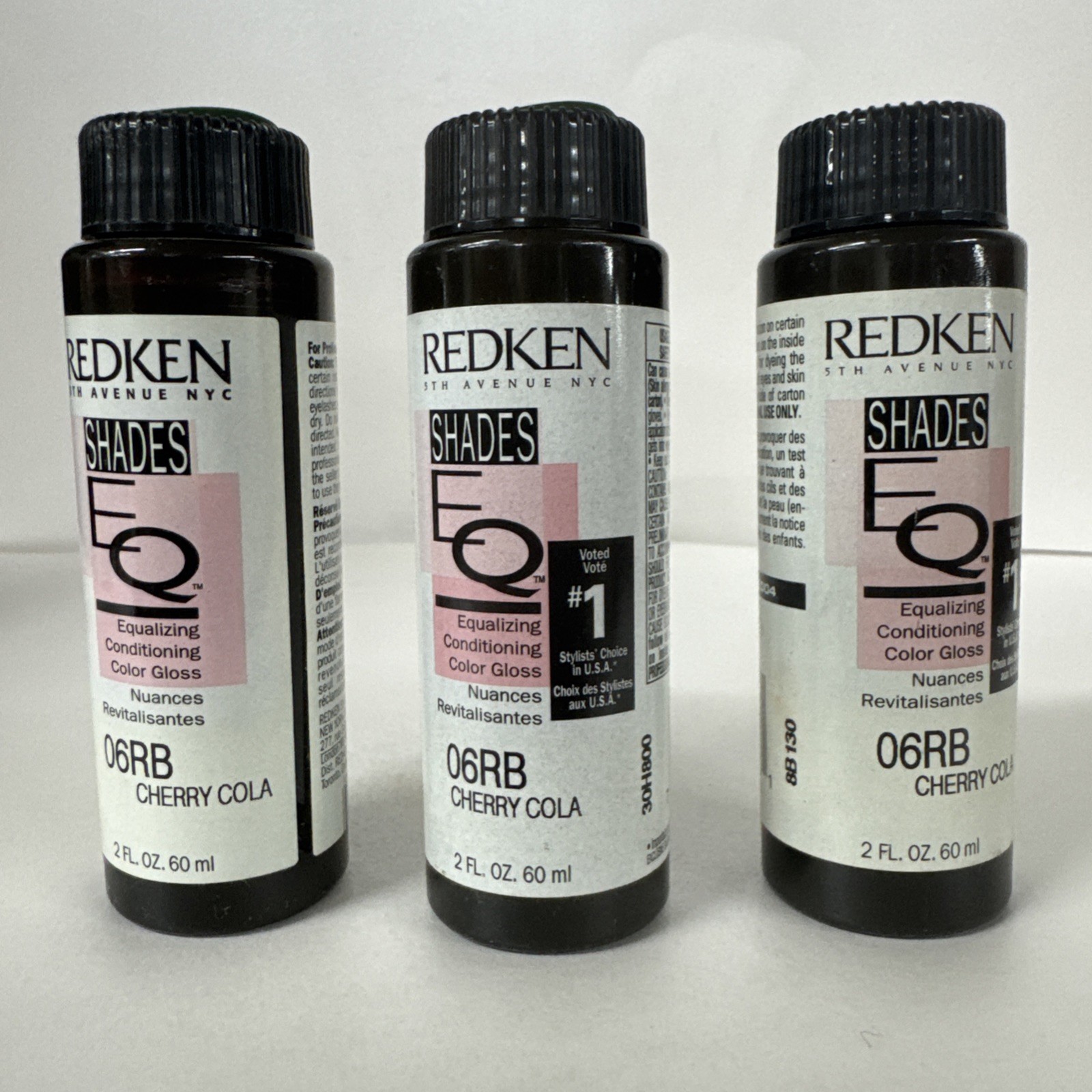 3 PACK Redken Shades EQ Gloss Conditioning Hair Color, 2 oz 