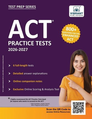 ACT Practice Tests Vibrant Publishers Taschenbuch Englisch 2025