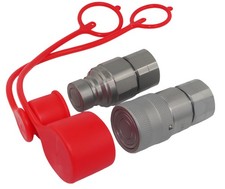 1/2'' NPT Flat Face Hydraulic Quick Connect Coupling Set Skid Steer Loader