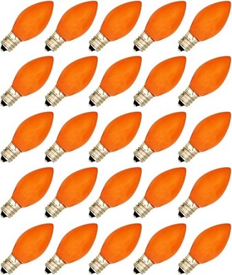 Creative Hobbies C7 Orange Bulbs 25 Box