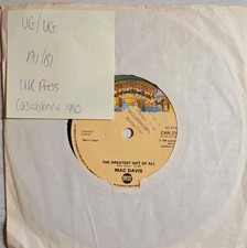 Mac Davis It’s Hard To Be Humble Vinyl Record 7" VG/VG CAN210 1980