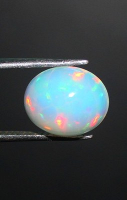 11x9 mm Opal Gemstone, Oval Ethiopian Natural Welo Multi Fire Jewelry Opal Cabs