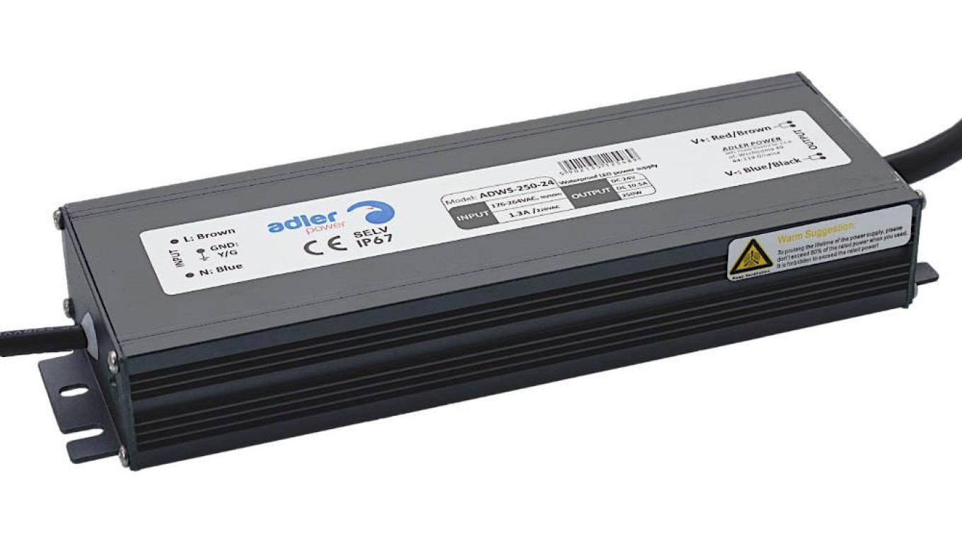 Zasilacz LED 250W 24V Hermetyczny, metalowa obudowa ADWS-250-24 ADLER
