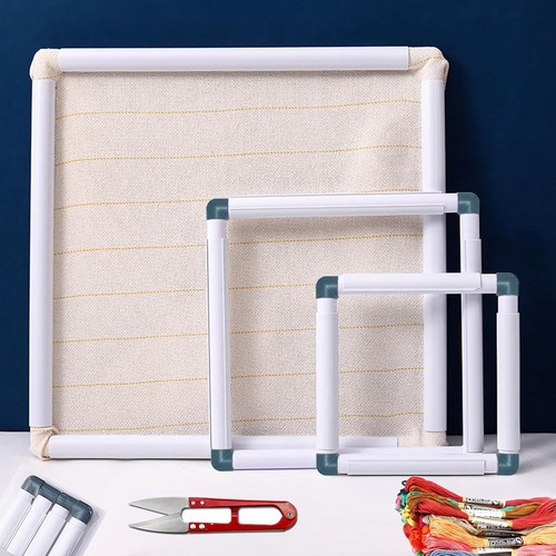 Kreuzstichrahmen, Stanznadelrahmen, Stickerei, Quiltrahmen, 3er-Pack, Blau D8D5 - Bild 2 von 5
