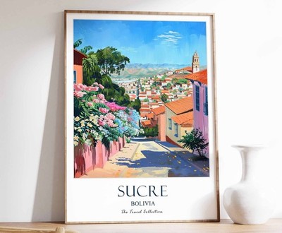 6_Sucre Print, Sucre Reiseposter, Bolivien Reisedruck, Tropical Decor, Botani